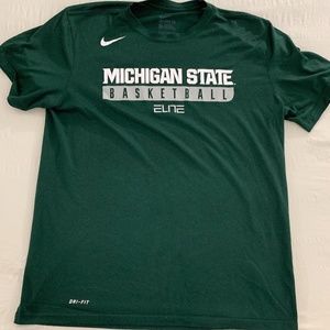 Green Michigan State Basketball Tee